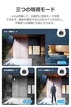 防犯カメラ 夜間カラー撮影搭載 360°広角撮影 AI動体検知 防犯カメラ 小型 夜間撮影 Wi-Fi 人体検知 自動追跡 工事不要